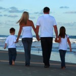 Roy Nadine and kids on beach